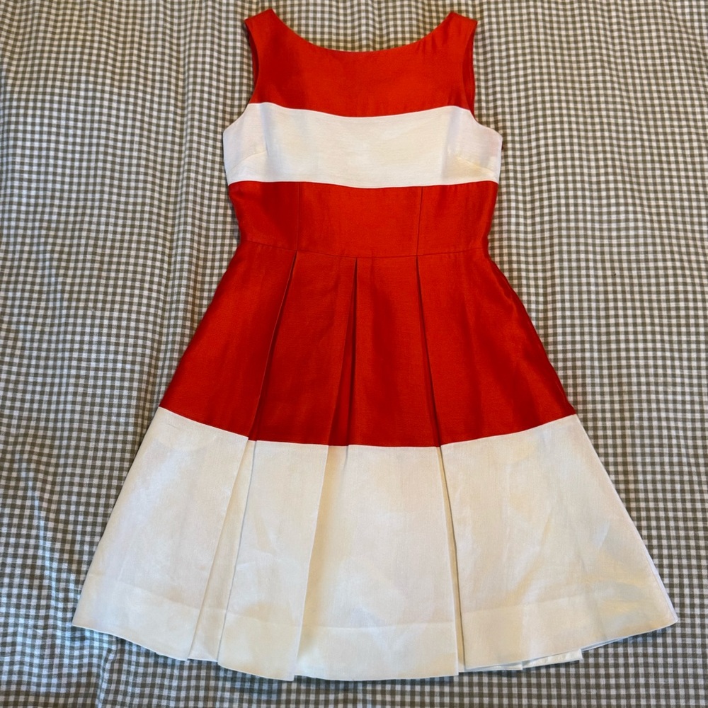 Kate Spade Orange and Cream Striped Dress